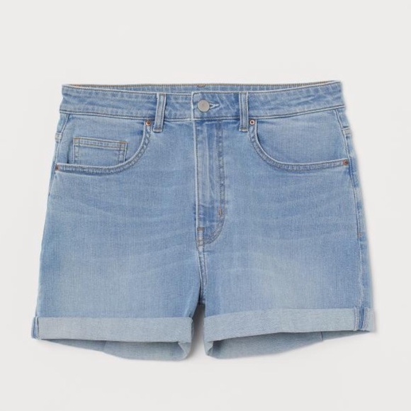 H&M Girlfriend Shorts Rolled Cuff fit like Sz 8 - Picture 2 of 8